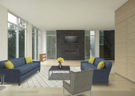The Anderson's living room  Design Rendering