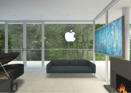 Apple Living Room Design Rendering