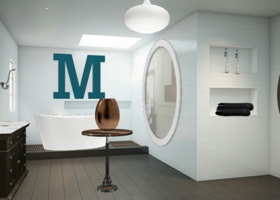 Banheiro moderno Design Rendering