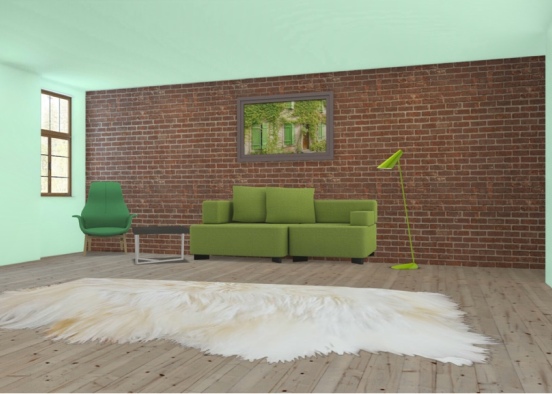 green lounge  Design Rendering