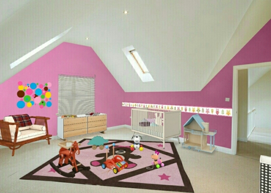Dormitorio de bebe Design Rendering