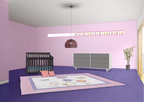 Baby girl room! Design Rendering
