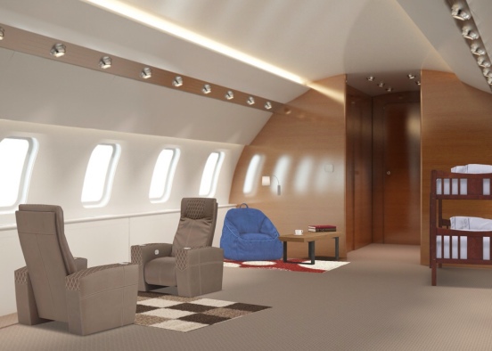Comfy private jet Design Rendering