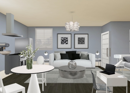 Luxury City Studio Apartment Design Rendering