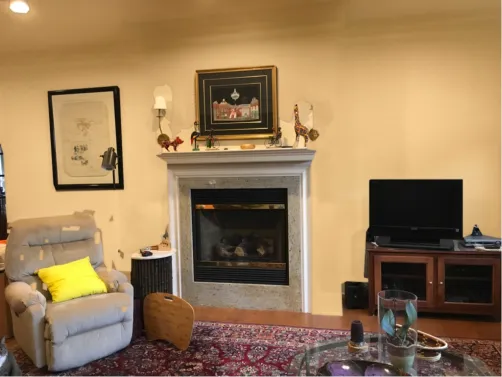 Fireplace wall