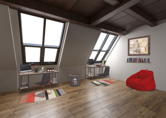 little loft for work Design Rendering