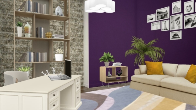 Purple calm office