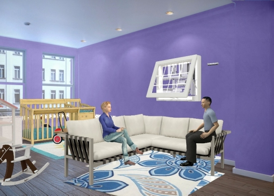 Living room / babyroom Design Rendering