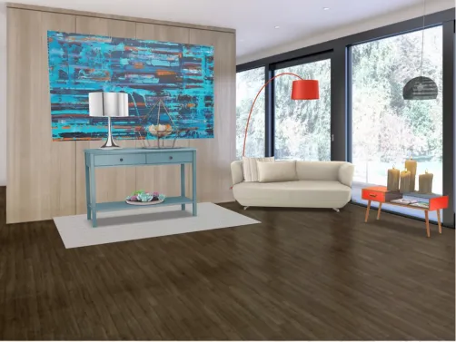 Entry hall with sleek and modern finish 