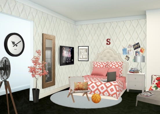 Girlyaddict bedroom Design Rendering