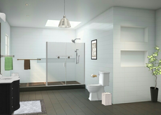 Casa 1_ banheiro  Design Rendering
