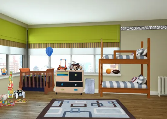 children's bedroom Design Rendering