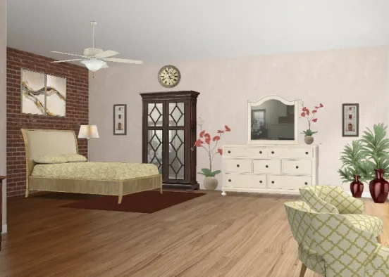 Island bedroom Design Rendering