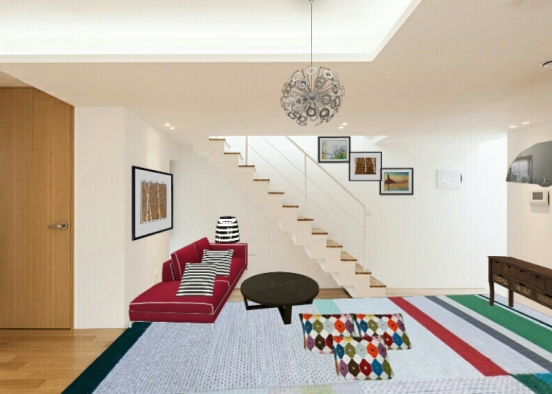 A simple livingroom Design Rendering