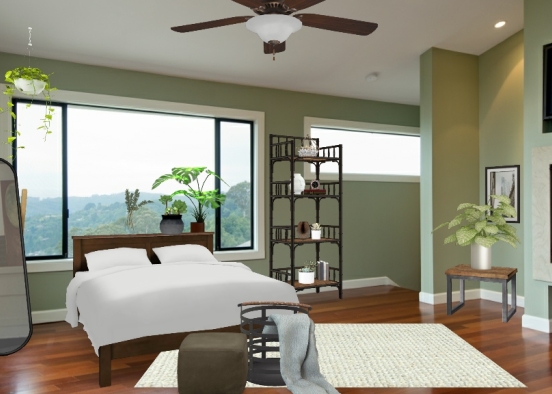 Hawaiian Bedroom Design Rendering
