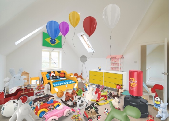 very organized child room Design Rendering