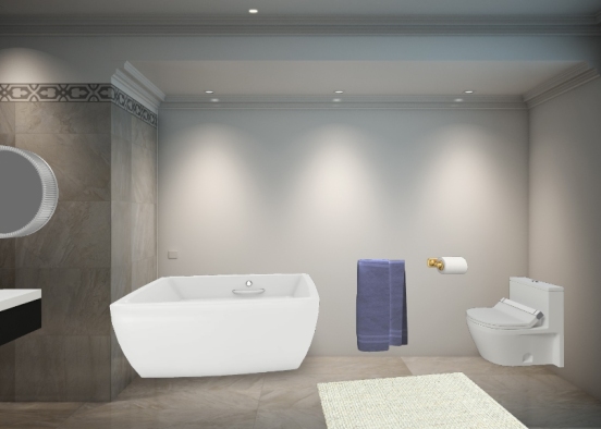 Salle de bain stylé Design Rendering