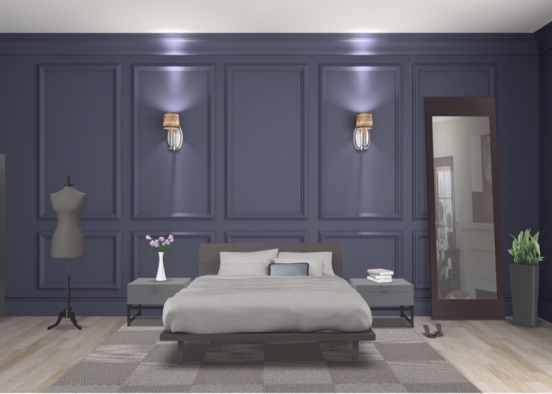 Chambre fonce Design Rendering