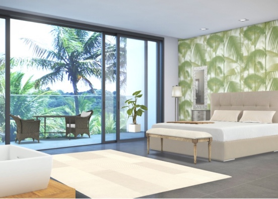 tropical apartment Design Rendering