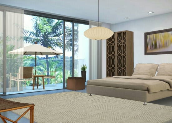 Hotel double room Design Rendering