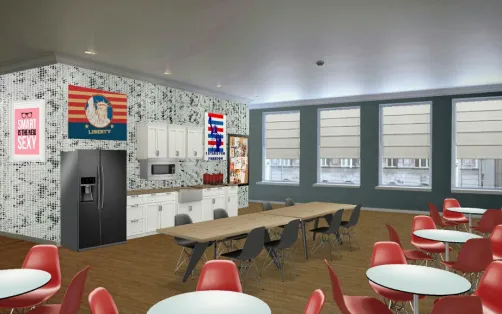 Big corporation lunch room