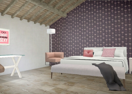 Pinterest inspired bedroom WIP Design Rendering