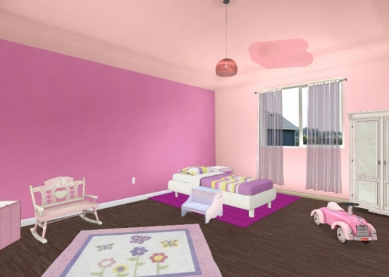 Lil girl bed room Design Rendering