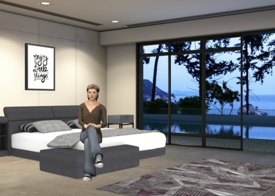 Ocean view bedroom  Design Rendering