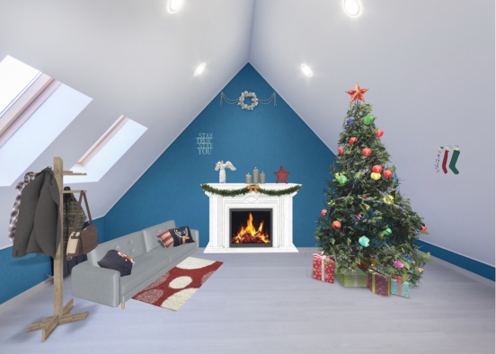 Christmas Holiday Room Design Rendering