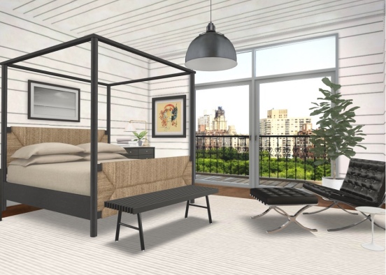 Central Park Bedroom Design Rendering