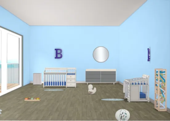 Twin Boys Nursery Competition  Design Rendering