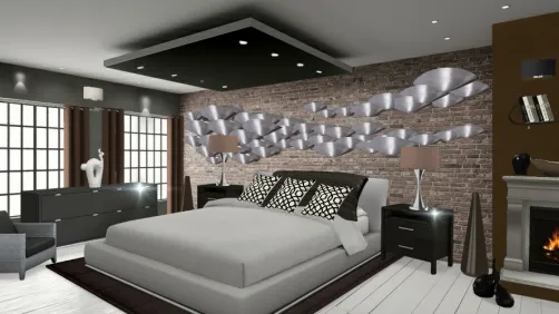 Un cuarto elegante para hombres solteros