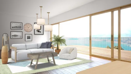 Living room beach view