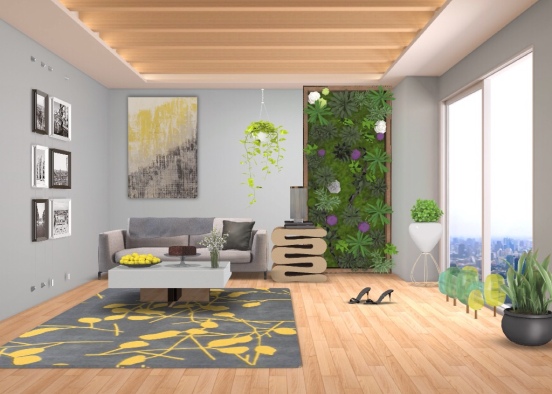 modern living room. Design Rendering
