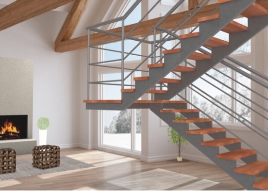 Minimalist Living Room Design Rendering
