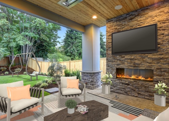 Outdoor living space Design Rendering
