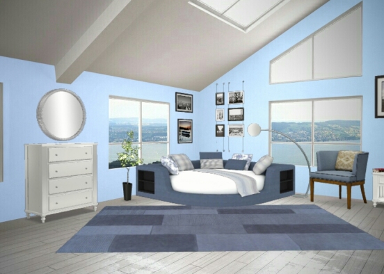 Ocean view bedroom 💧🌉🌅🌼 Design Rendering