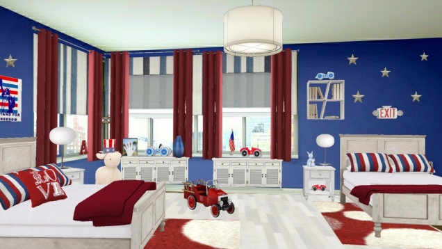 🎇 Fourth of July inspired kids bedroom