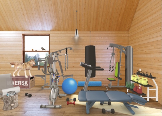 gym cabin Design Rendering