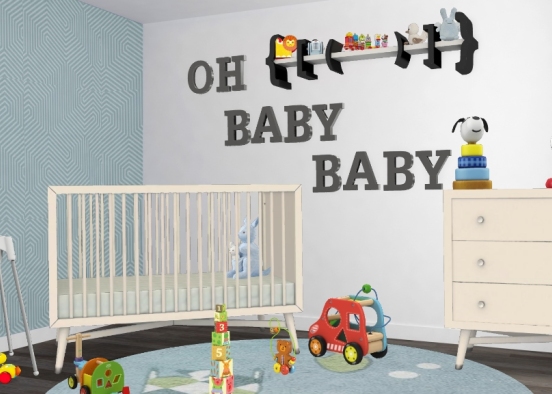Baby's Bedroom. Design Rendering