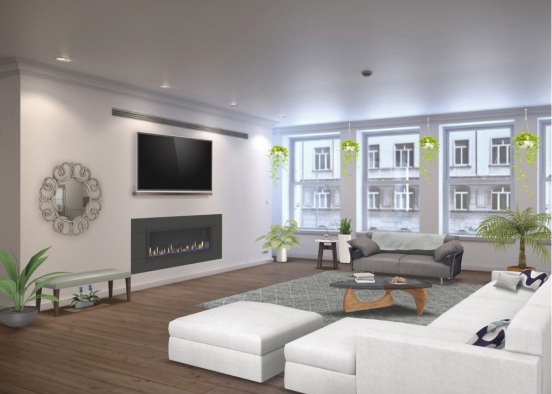 leaf modern living room  Design Rendering