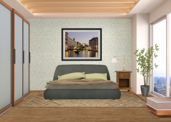 Camera da letto loft Design Rendering
