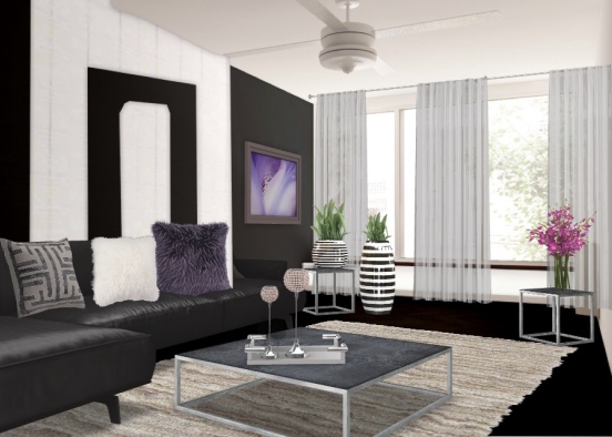 We Love black and white Design Rendering