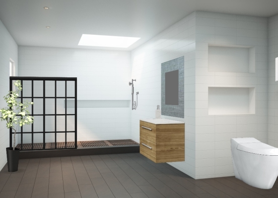 Salle de bain contemporaine  Design Rendering
