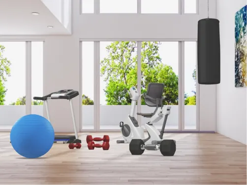Modern Gym area😘~🌅🌊