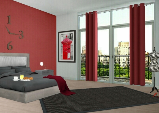 Red and gray Design Rendering