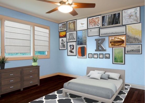 artistic bedroom  Design Rendering