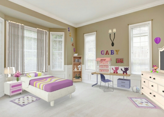 Dormitorio niña Design Rendering