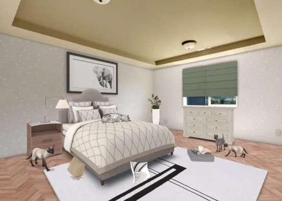 normal bedroom Design Rendering