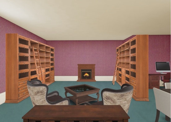Smith House Library Design Rendering